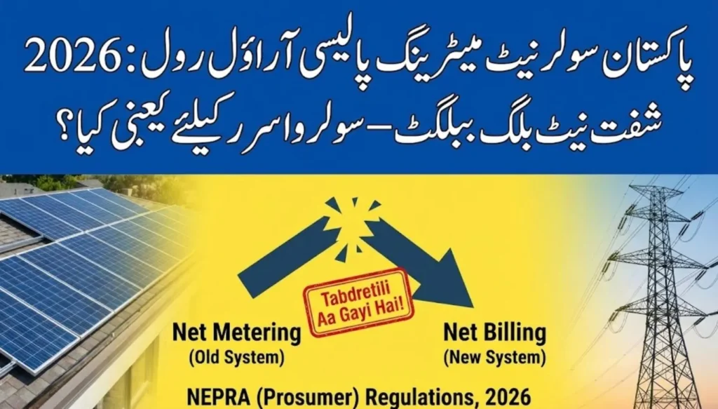 Pakistan’s Solar Net Metering Policy Overhaul 2026: Shift to Net Billing – What It Means for Solar Users